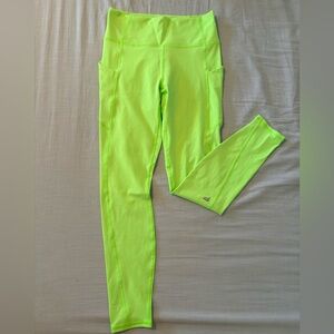 Fabletics Women’s Medium Neon Green Leggings New w/o tags